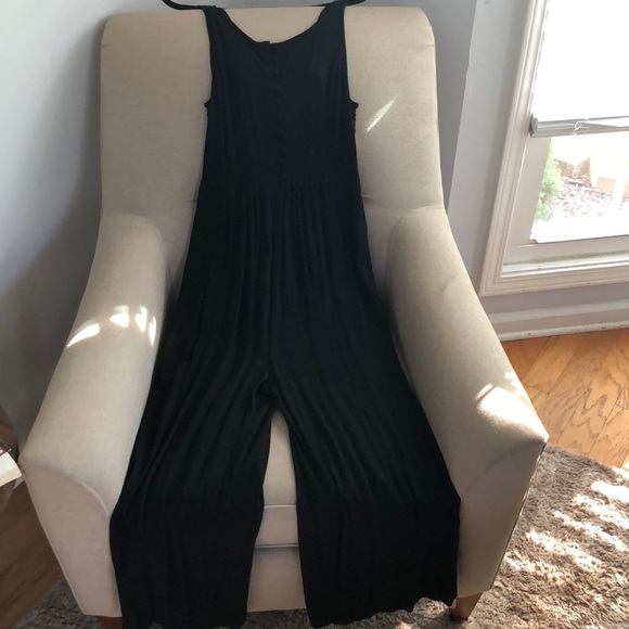 Madewell Smocked Button-Front Crop Jumpsuit 6 - Picture 9 of 9